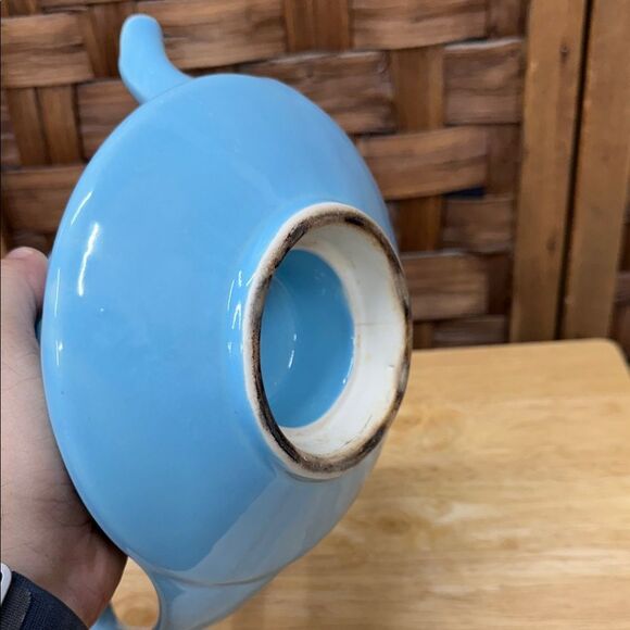Vintage Pearl China Company Aladdin Lamp Tea Pot Robbins Egg Blue - Picture 6 of 6
